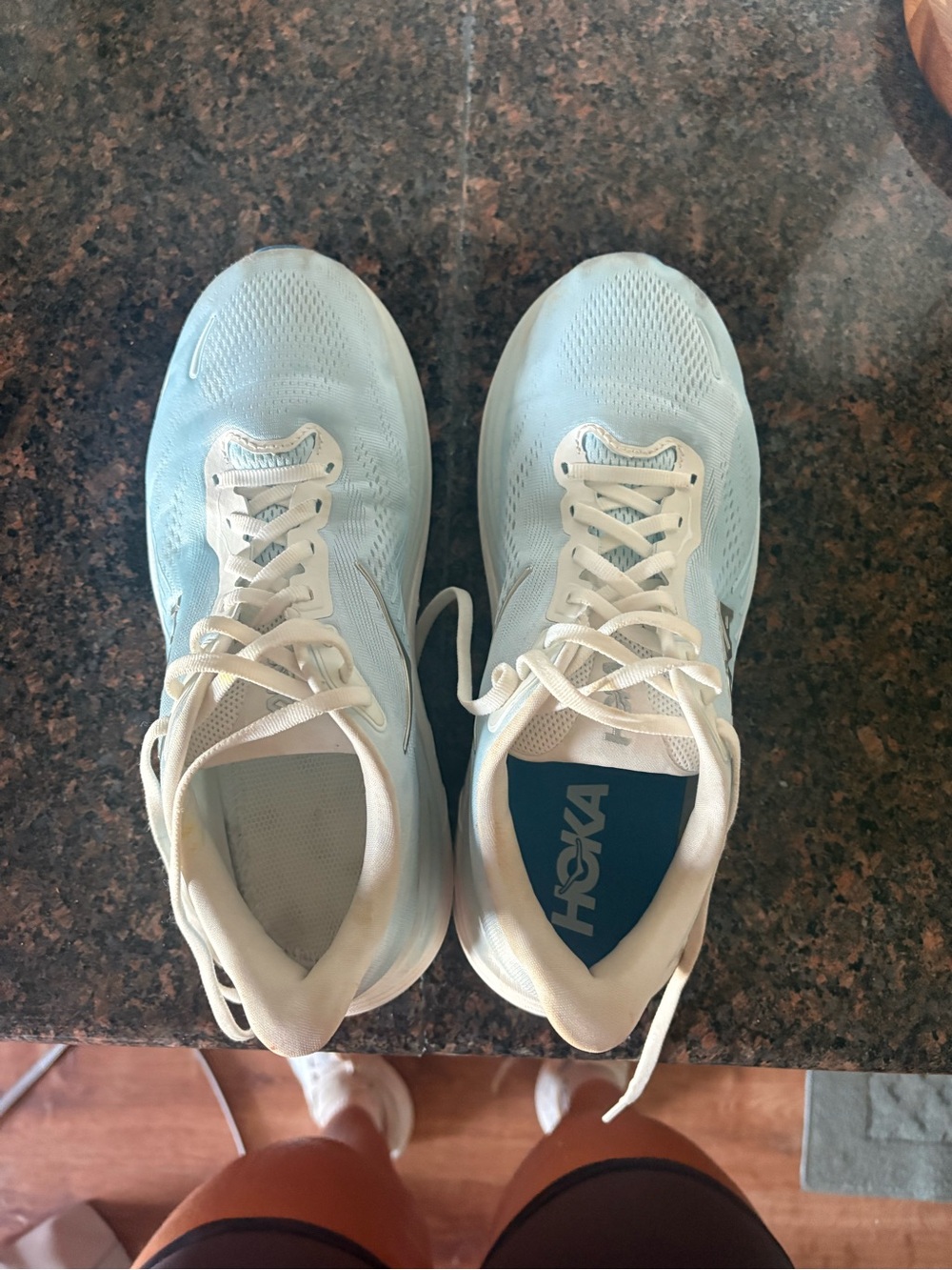 Hoka Women's Pale Blue Lace-Up Running Shoes